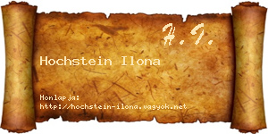 Hochstein Ilona névjegykártya